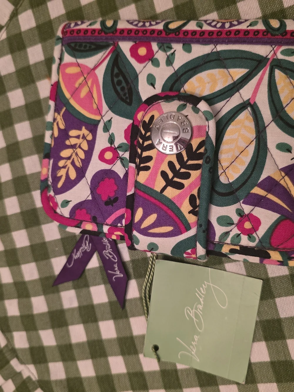 Vera Bradley Purple Floral Quilted Wallet